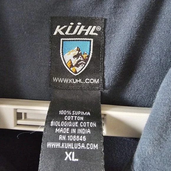 Kuhl Polo Shirt Men's Size XL 2 Tone Engineered Outdoor Adventure Black Gray - Picture 2 of 8